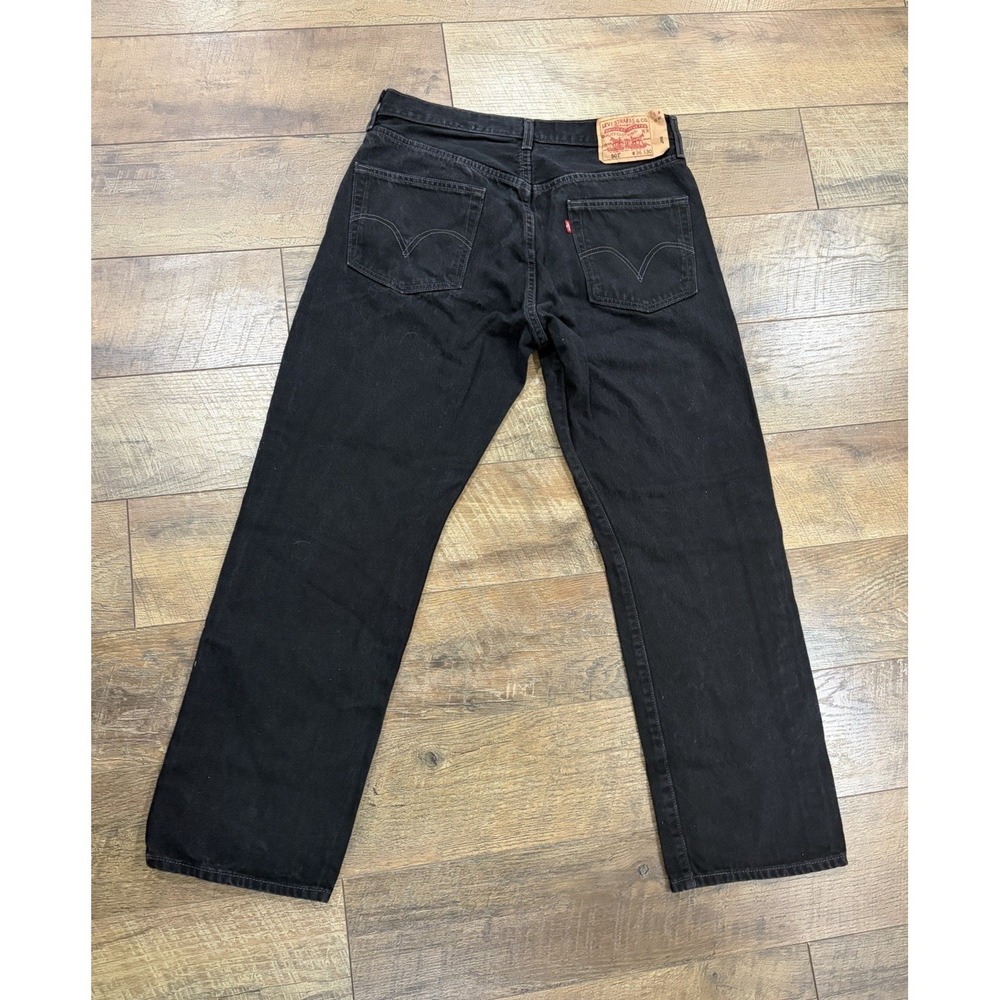Vintage Levi's‎ 501 Jeans 32x30 Black Denim Straight Fit Button Fly
